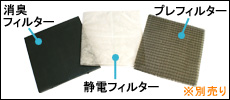 足元マルチヒーター 専用フィルター（別売）