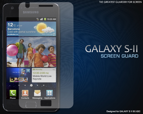 GALAXY S II�p�t���ی�V�[�� 