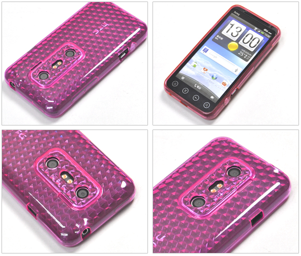 HTC EVO 3D ISW12HT�p�J���[���o�[�P�[�X 