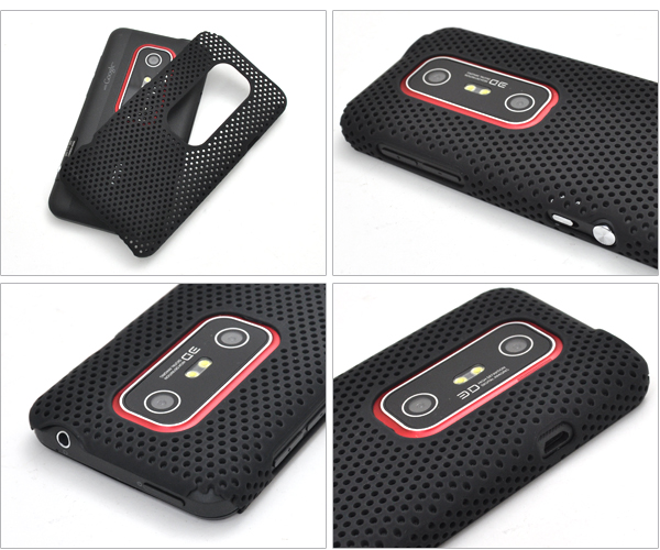 HTC EVO 3D ISW12HT用ブラックメッシュケース 