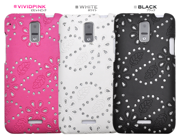 HTC J ISW13HT用　フラワーデザインケース