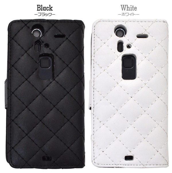 ARROWS V F-04E用キルティングレザーケースポーチ