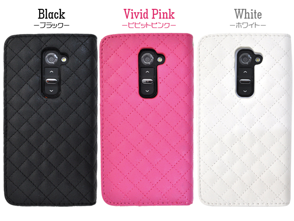 G2 L-01F用キルティングレザーケースポーチ