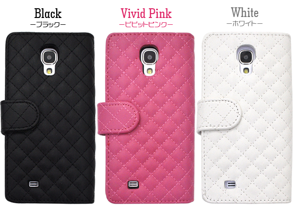 GALAXY J SC-02F用キルティングレザーケースポーチ