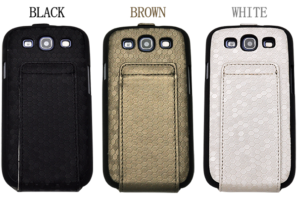 GALAXY S III α SC-03E用ハニカムデザインレザーケースポーチ