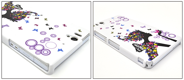 Xperia Z SO-02E用ガーリーデザインケース