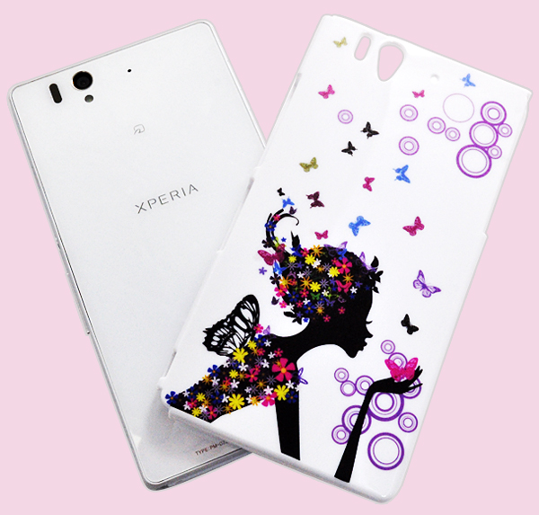 Xperia Z SO-02E用ガーリーデザインケース