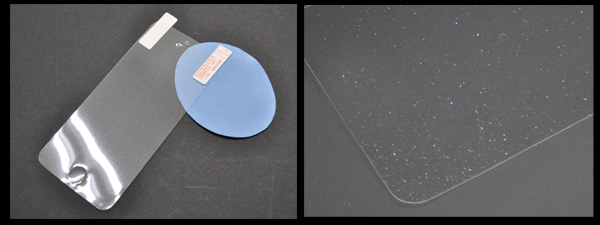 iPhone5用ラメ液晶保護シール