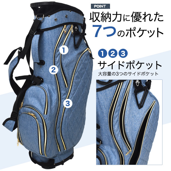 限定ブリーフィング ×ビームスゴルフ デニム スタンドキャディバッグ コラボ BRIEFING×BEAMS GOLF 8th CORDURA DENIM！｜ビームス ゴルフ 大丸東京