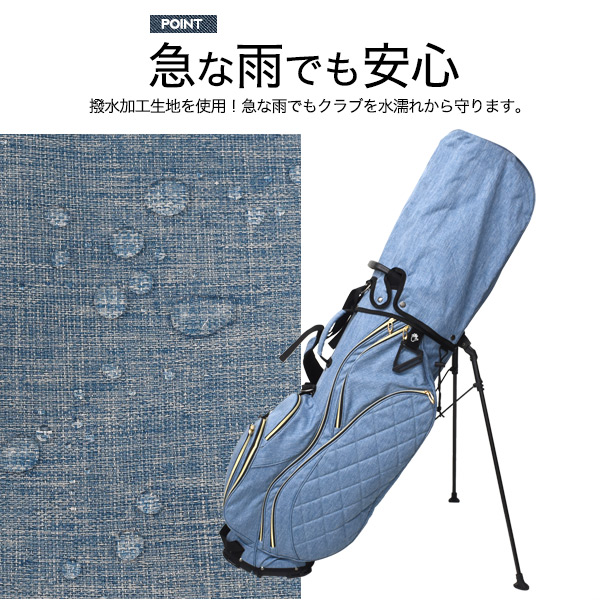 送料無料<br>デニムデザイン スタンドキャディバッグ | ゴルフ