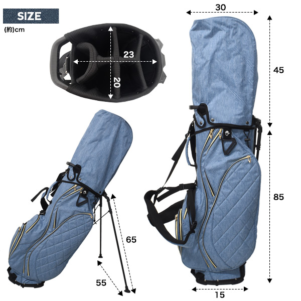 送料無料<br>デニムデザイン スタンドキャディバッグ | ゴルフ