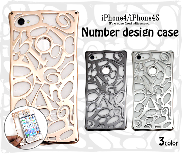 iPhone4/iPhone4S用ナンバーデザインケース
