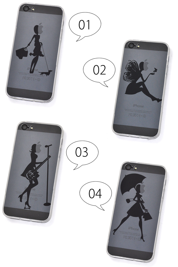 iPhone5�AiPhone5s�p�@�����S�}�[�N�A�[�g�P�[�X�@�u���b�N�V���G�b�g�^�C�v