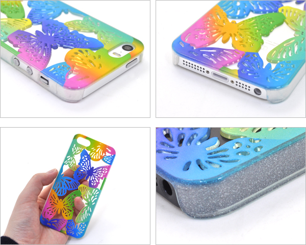 iPhone5/iPhone5s/iPhone SE用バタフライケース