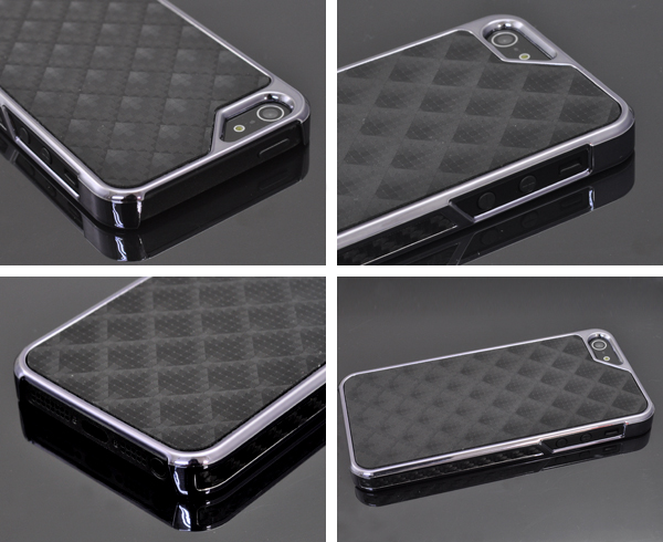 iPhone 5用メタリックスクウェアデザインケース