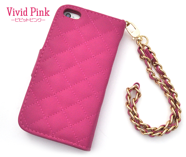 iPhone5/iPhone5s用キルティングレザーケースポーチ