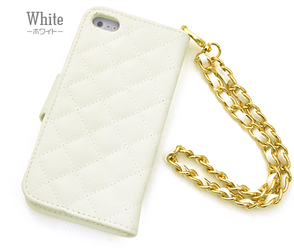 iPhone5/iPhone5s用キルティングレザーケースポーチ