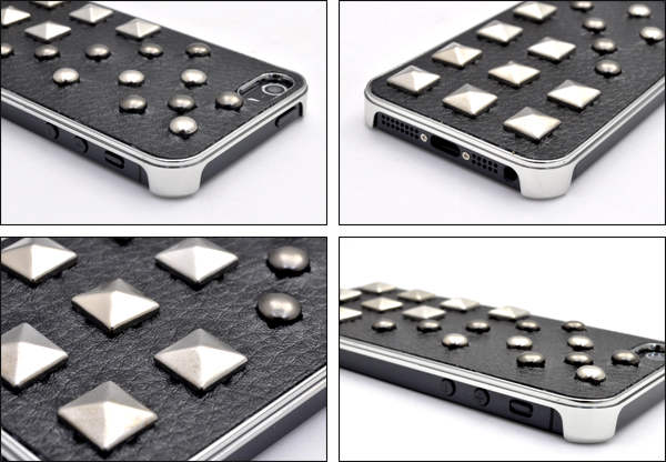 iPhone5、iPhone5s用 レザースタッズケース