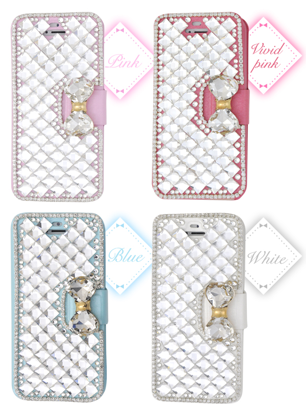 iPhone5、iPhone5s用 デコリボンポーチケース