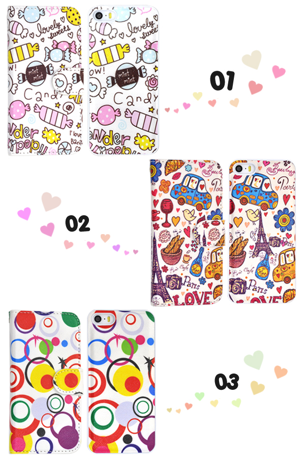 iPhone5、iPhone5s/iPhone SE用　イラストケースポース