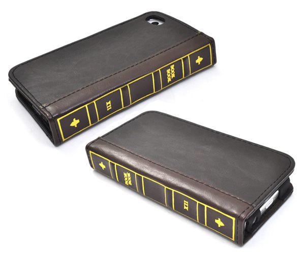 iPhone5、iPhone5s/iPhone SE用 洋書風ケースポーチ