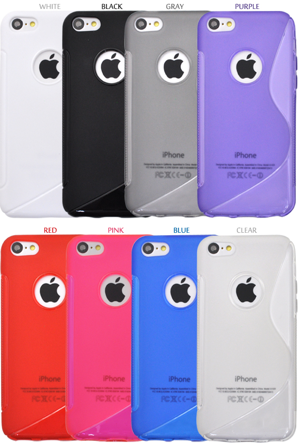 iPhone5C用ウェーブデザインラバーケース