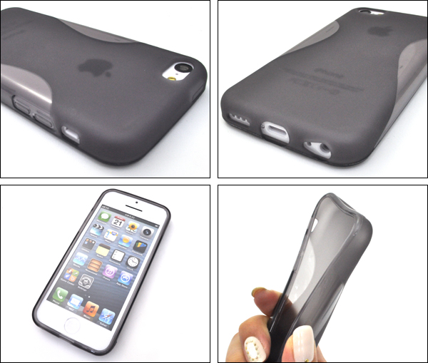 iPhone5C用ウェーブデザインラバーケース