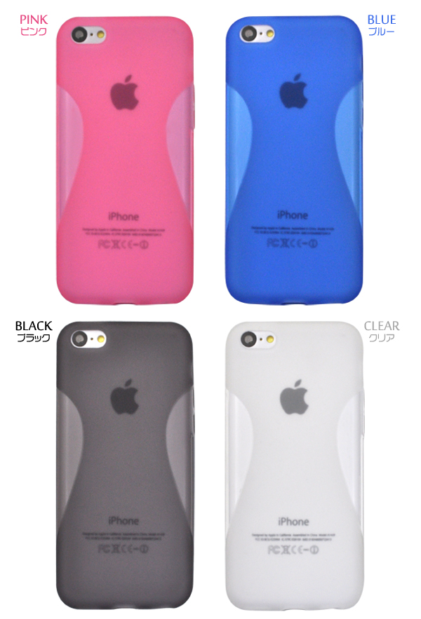 iPhone5C用ウェーブデザインラバーケース