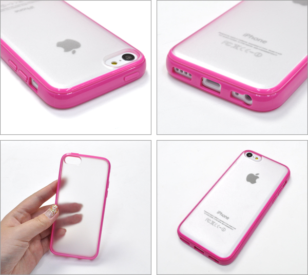 iPhone 5c��p�J���[�o���p�[�@�Z�~�N���A�P�[�X