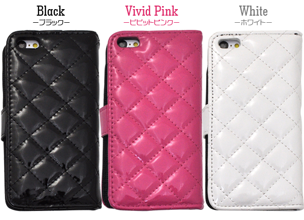iPhone5c用キルティングレザーケースポーチ