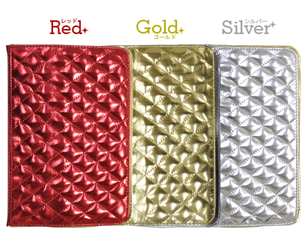 iPad mini用 光沢キルティングスタンドケース