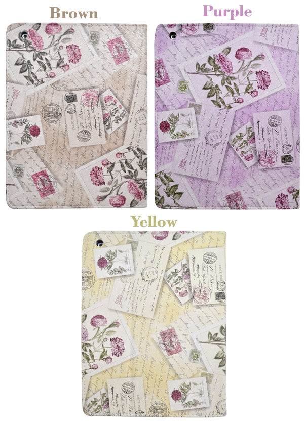 新しいiPad・iPad2用フラワープリントケース