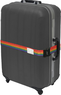 ３桁のダイヤルロック付きワンタッチ式スーツケースベルト