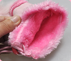 ファー付き指なし手袋/ファーグローブ　３色