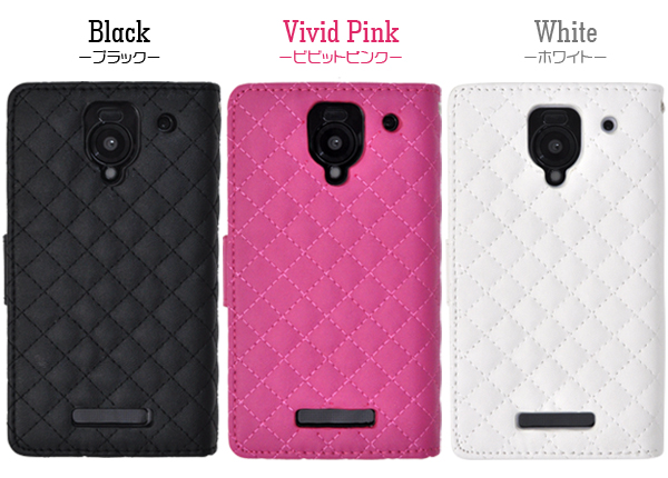 AQUOS PHONE Xx 302SH用キルティングレザーケースポーチ