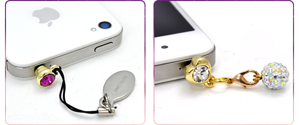 ストラップホルダー付き スマートフォンピアス/イヤホンジャックピアス