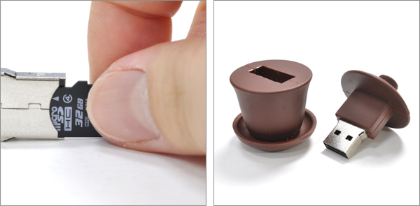 湯呑みタイプマイクロＳＤカードリーダー