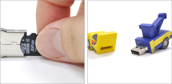 レッカー車タイプマイクロＳＤカードリーダー