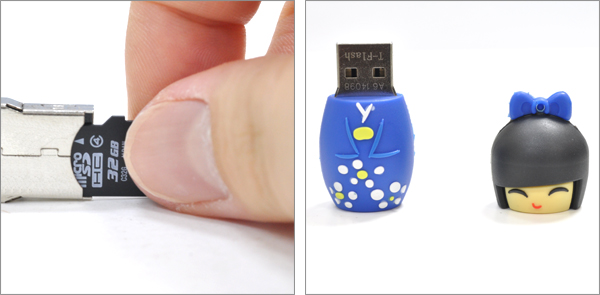 こけしタイプマイクロＳＤカードリーダー