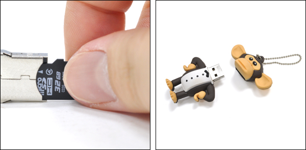 さるタイプマイクロＳＤカードリーダー