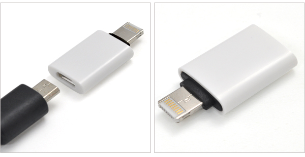 Lightning-MicroUSB変換アダプタ