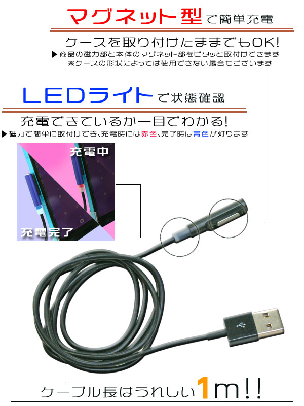 エクスペリア用USB充電ケーブル