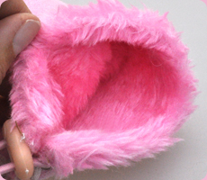 ファー付き指なし手袋/ファーグローブ　４色